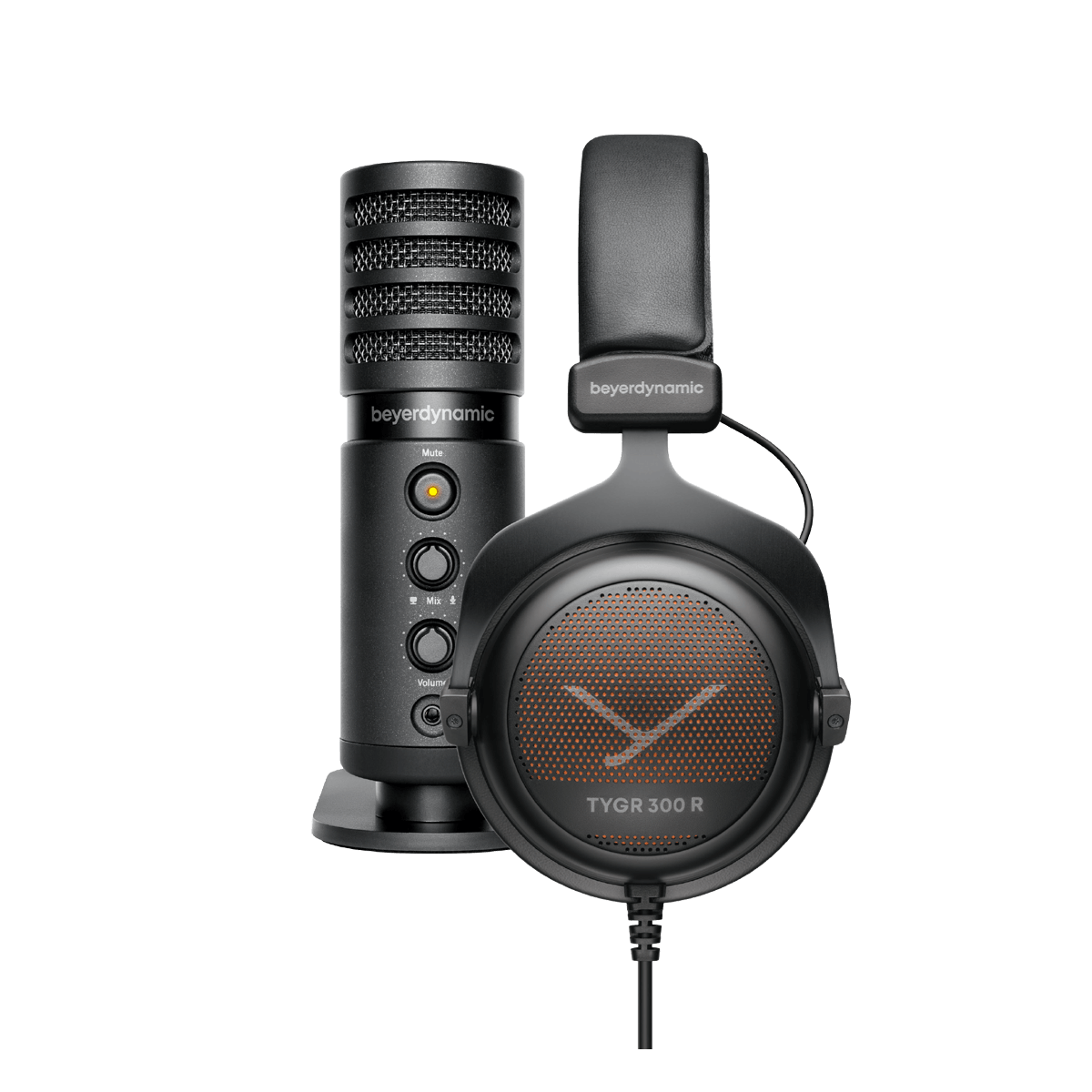 Team TYGR Gaming headphones TYGR 300 R & FOX USB microphone - beyerdynamic